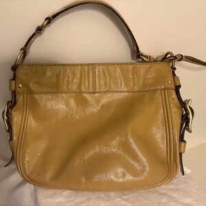 Coach patent beige shoulder bag